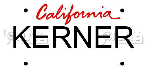 KERNER California License Plate