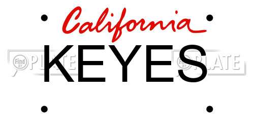 KEYES California License Plate