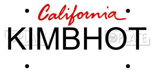 KIMBHOT California License Plate