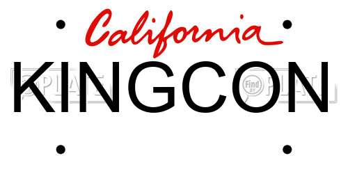 KINGCON California License Plate