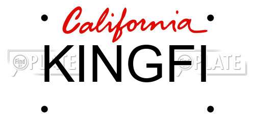 KINGFI California License Plate