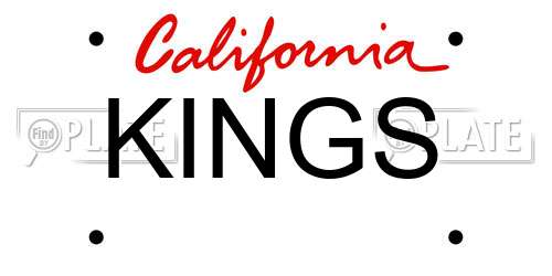 KINGS California License Plate