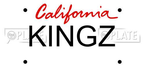 KINGZ California License Plate