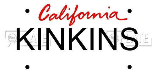 KINKINS California License Plate