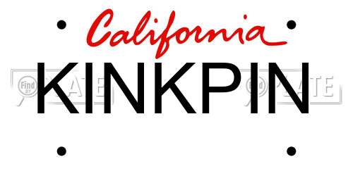 KINKPIN California License Plate