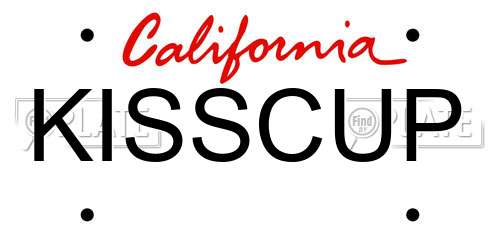 KISSCUP California License Plate