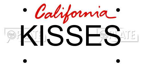 KISSES California License Plate