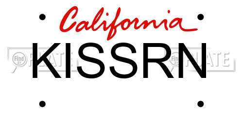 KISSRN California License Plate