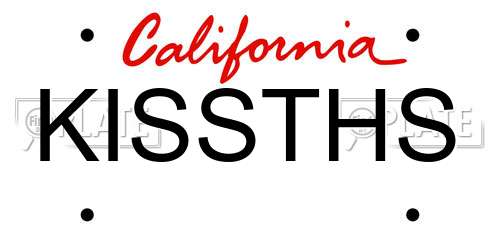 KISSTHS California License Plate