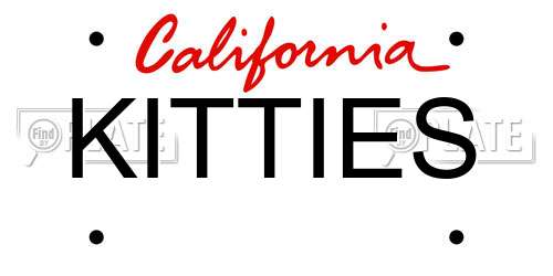 KITTIES California License Plate