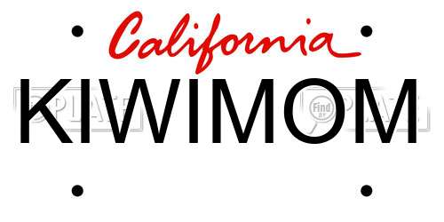 KIWIMOM California License Plate