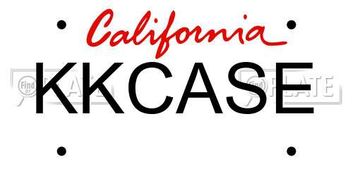 KKCASE California License Plate