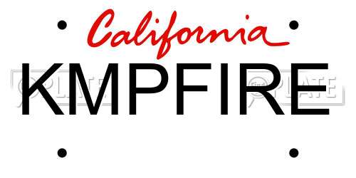 KMPFIRE California License Plate