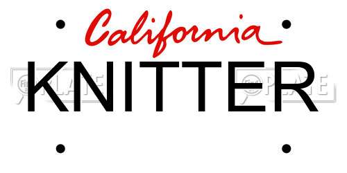 KNITTER California License Plate