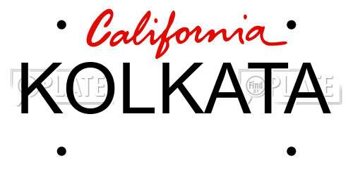 KOLKATA California License Plate