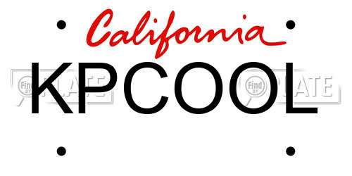 KPCOOL California License Plate