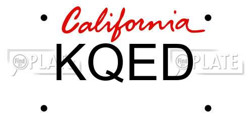 KQED California License Plate