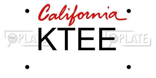 KTEE California License Plate