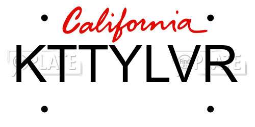 KTTYLVR California License Plate