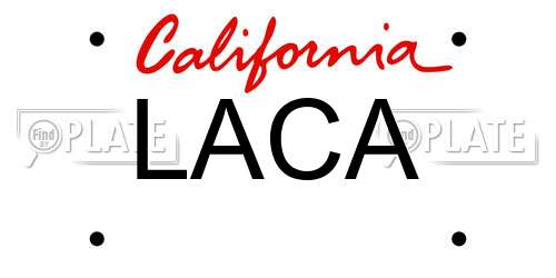 LACA California License Plate