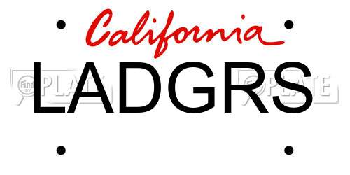 LADGRS California License Plate