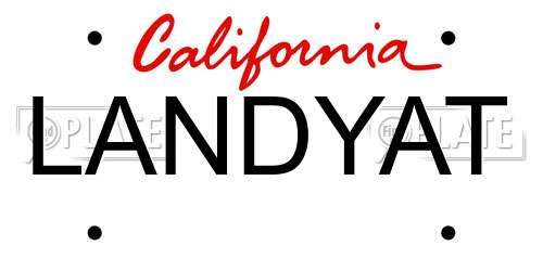 LANDYAT California License Plate