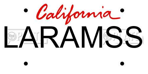 LARAMSS California License Plate