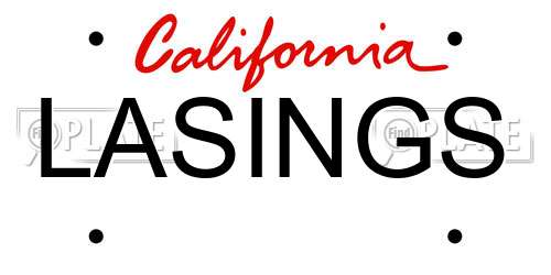 LASINGS California License Plate