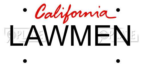 LAWMEN California License Plate