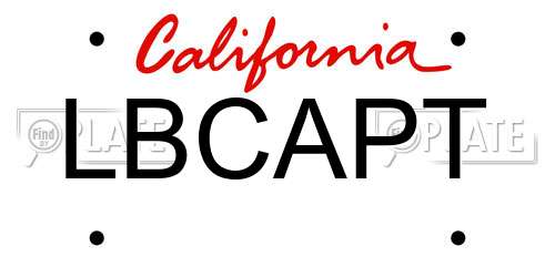 LBCAPT California License Plate