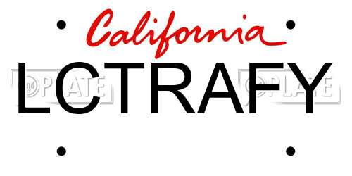 LCTRAFY California License Plate