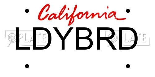 LDYBRD California License Plate