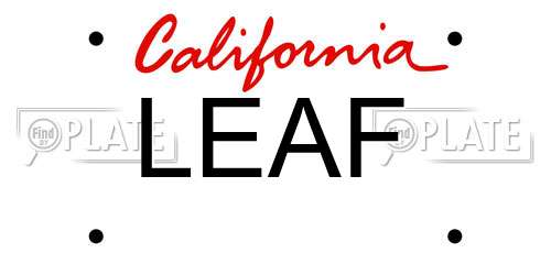 LEAF California License Plate