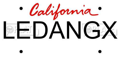 LEDANGX California License Plate