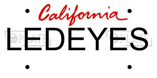 LEDEYES California License Plate