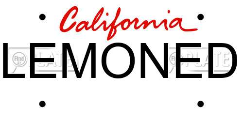LEMONED California License Plate
