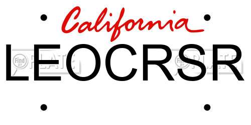 LEOCRSR California License Plate