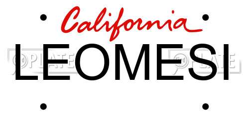LEOMESI California License Plate
