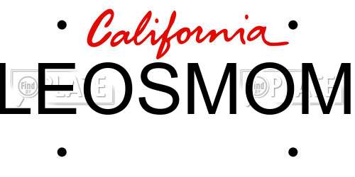 LEOSMOM California License Plate