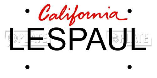 LESPAUL California License Plate