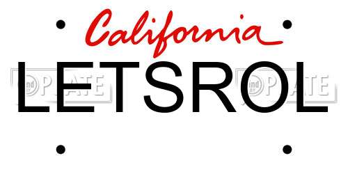 LETSROL California License Plate