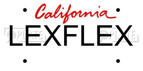 LEXFLEX California License Plate