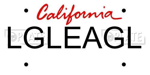 LGLEAGL California License Plate
