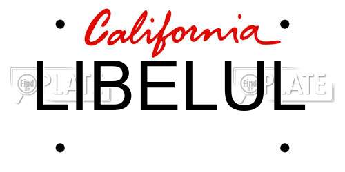 LIBELUL California License Plate