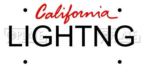 LIGHTNG California License Plate