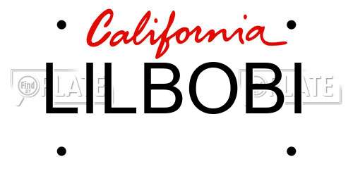 LILBOBI California License Plate
