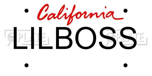 LILBOSS California License Plate