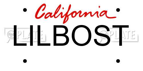 LILBOST California License Plate