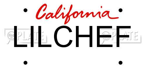 LILCHEF California License Plate