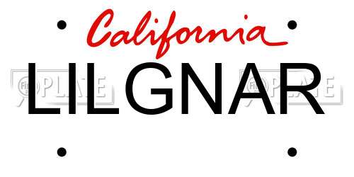 LILGNAR California License Plate